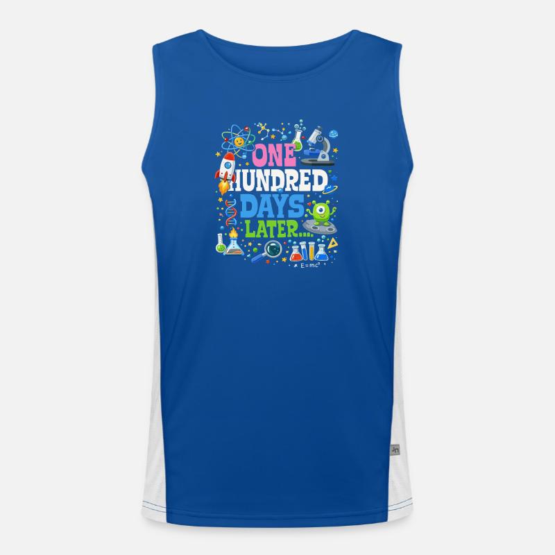 One Hundred Days Later – Science Comic Men's Functional Contrast Tank Top 
