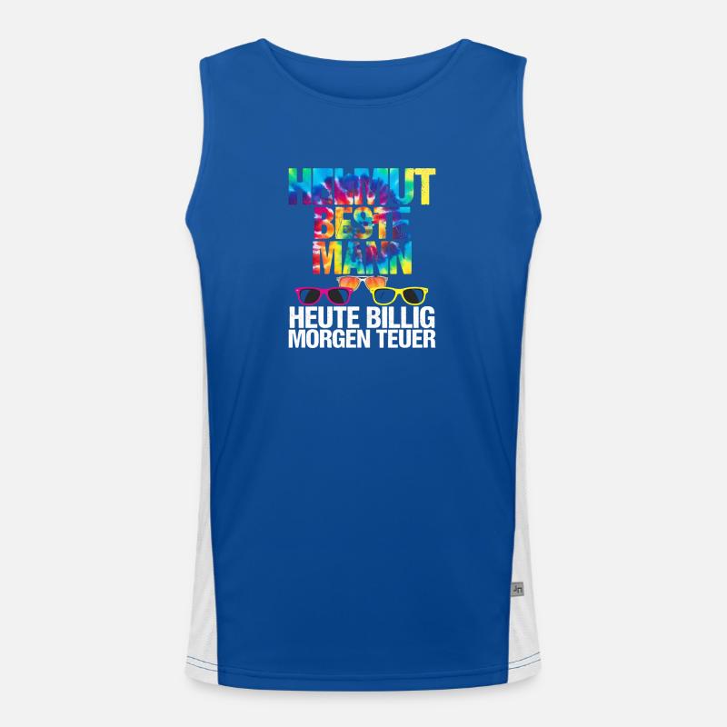 Cheap today Expensive tomorrow - Men's Functional Contrast Tank Top  - royal/white