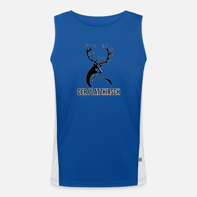 Der Platzhirsch – Powerful Hirsch Design Men's Functional Contrast Tank Top 