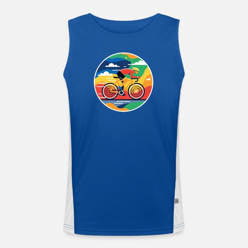 Image circulaire colorée de cycliste Débardeur respirant contrasté Homme 
