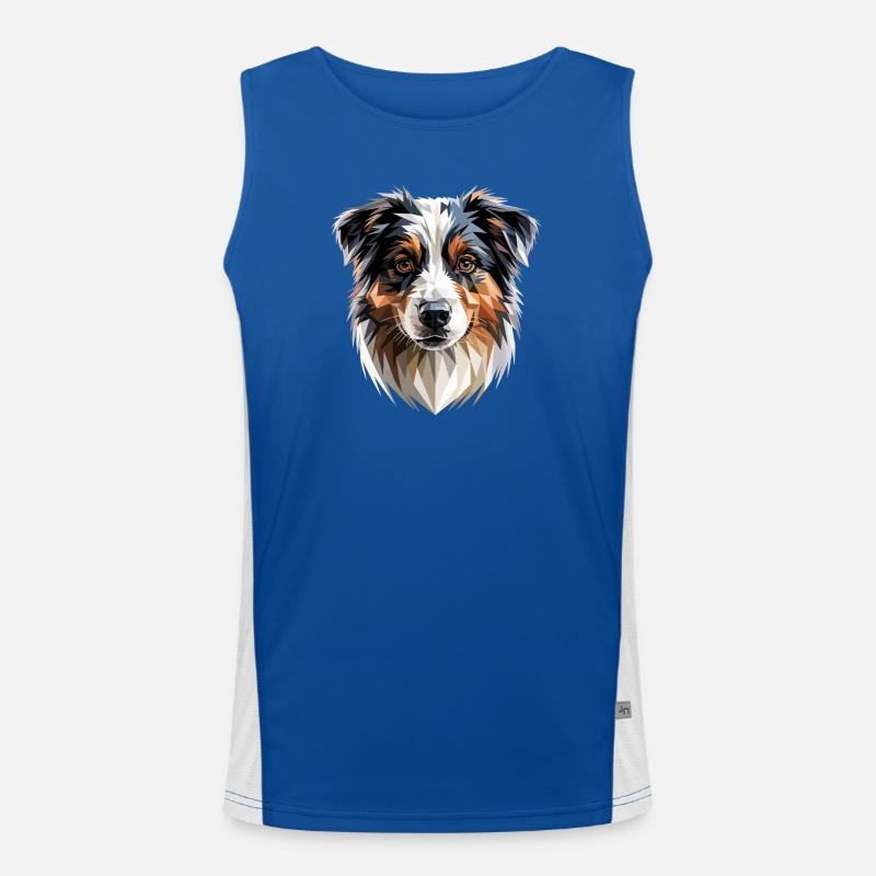Australian Shepherd Hunde Liebhaber Süßer Aussie Funktionelles Kontrast-Tank Top für Männer 