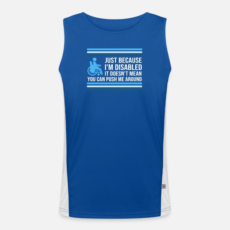 Rollstuhl Funktionelles Kontrast-Tank Top für Männer 