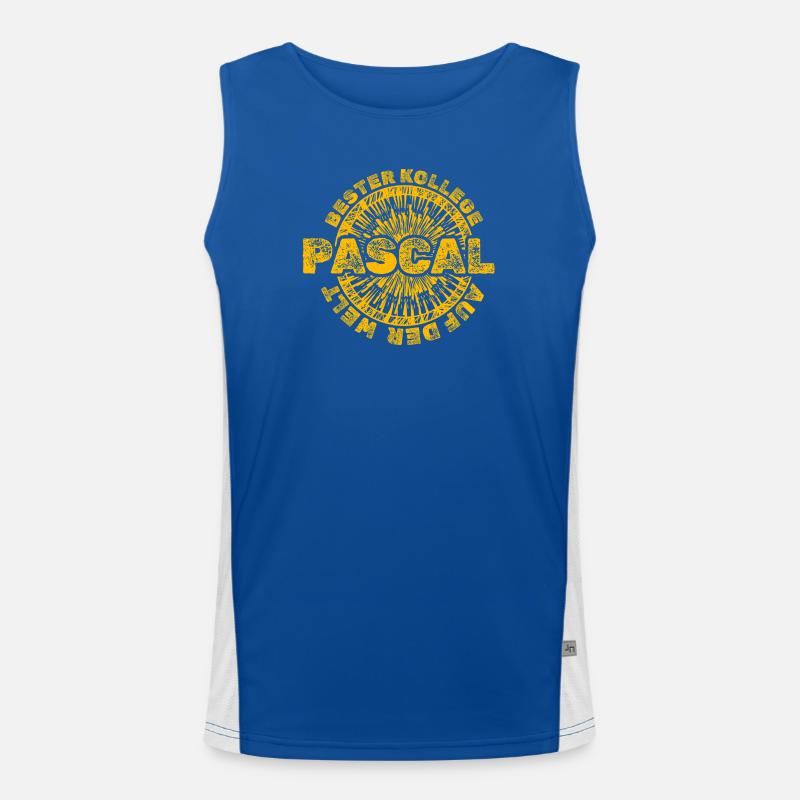 Gift for Pascal Men's Functional Contrast Tank Top 