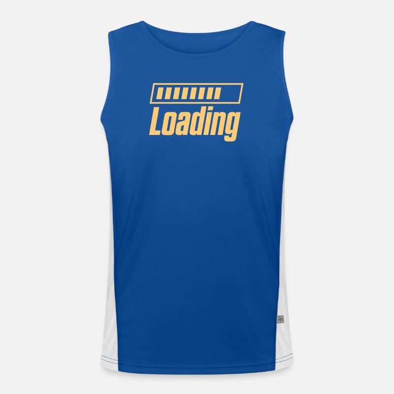 Loading - Men's Functional Contrast Tank Top  - royal/white