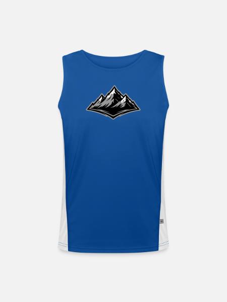Mountains Symbol Alps - Men's Functional Contrast Tank Top  - royal/white