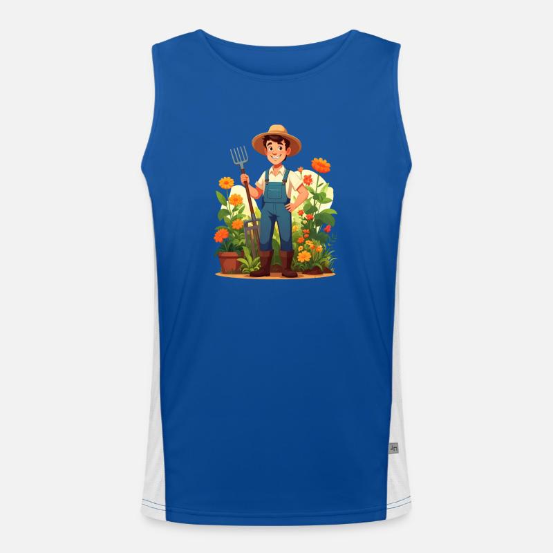 Gärtner Funktionelles Kontrast-Tank Top für Männer 