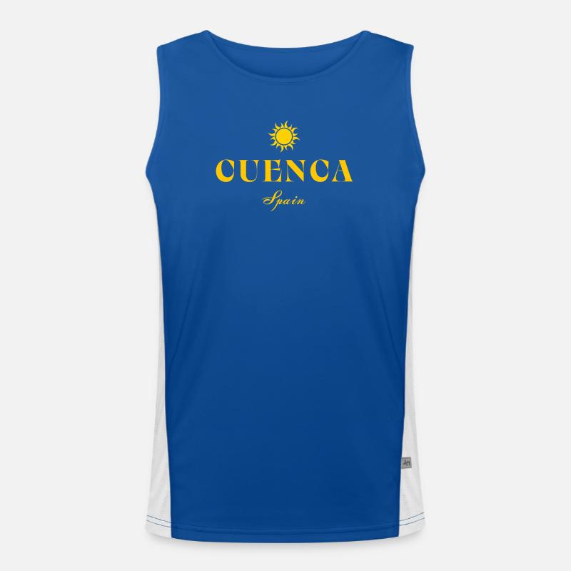 Écusson du Soleil de Cuenca, Espagne Débardeur respirant contrasté Homme 