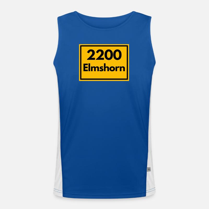OLD POSTCODE POSTCODE RETRO 2200 ELMSHORN Men's Functional Contrast Tank Top 