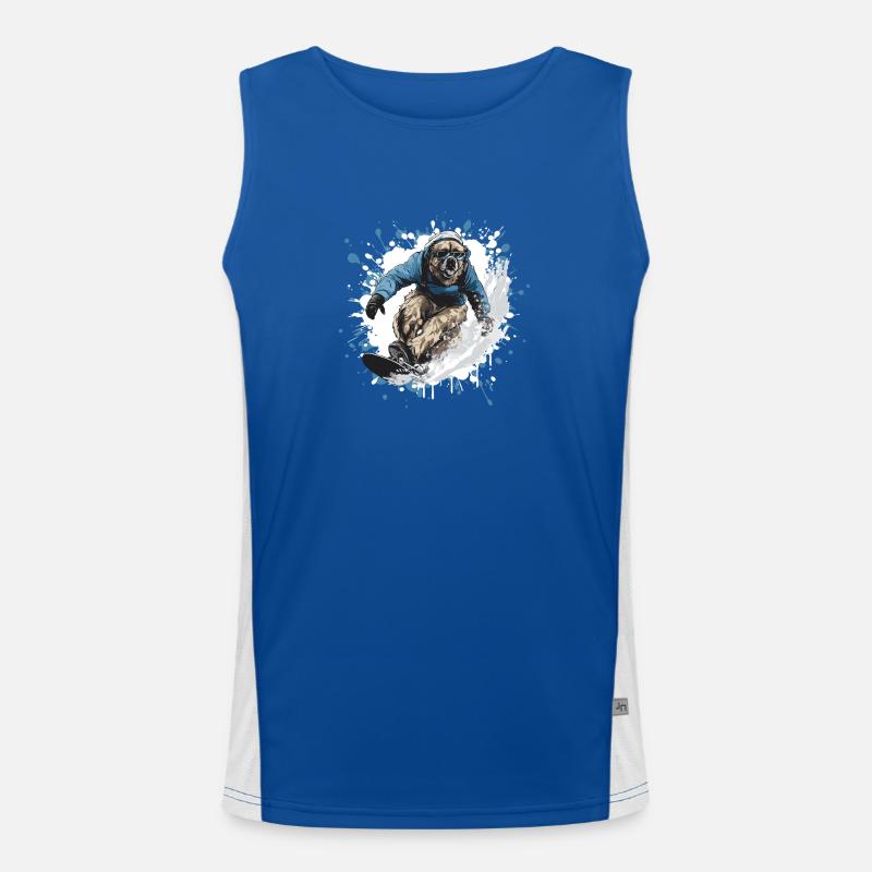 Kangal Hund Snowboard Funktionelles Kontrast-Tank Top für Männer 