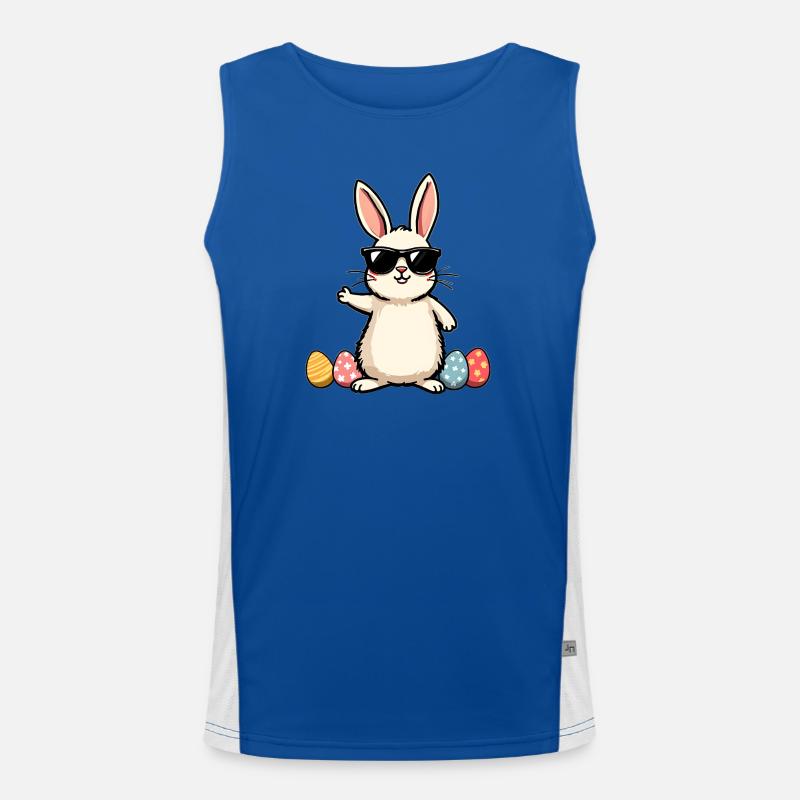 Drôle de lapin de Pâques Débardeur respirant contrasté Homme 
