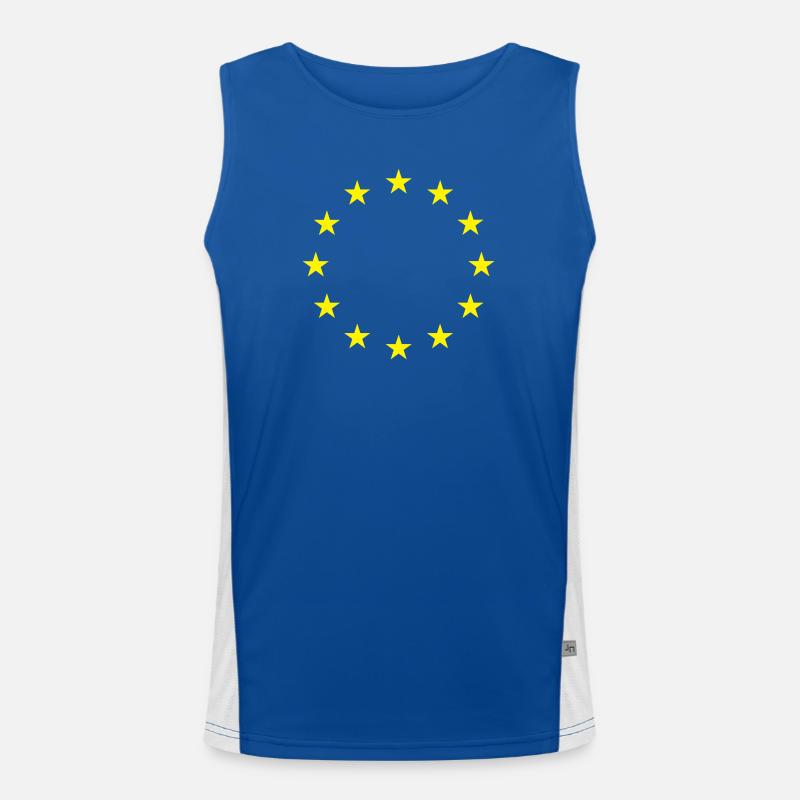 Drapeau de l'UE Débardeur respirant contrasté Homme 