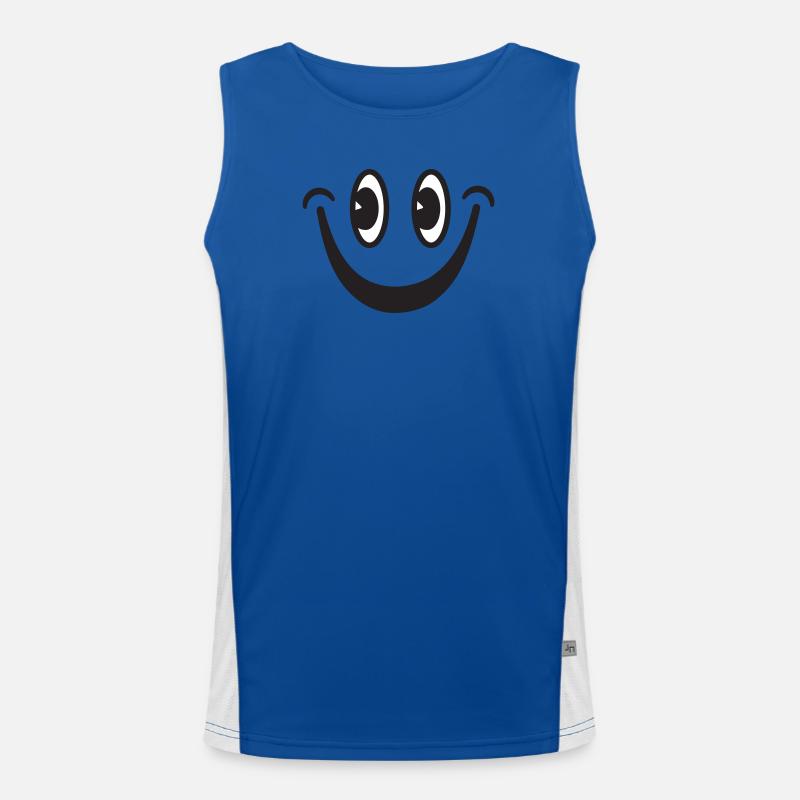 Smiling Face Men's Functional Contrast Tank Top 