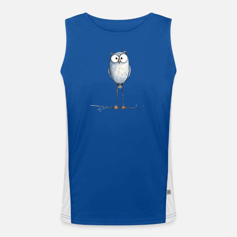 Cute Owl Men's Functional Contrast Tank Top 