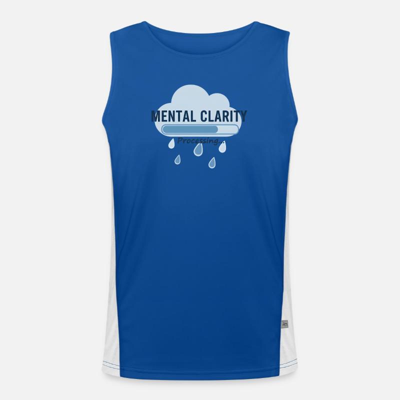 Mental Clarity - Mind Processing Progress Bar - Men's Functional Contrast Tank Top  - royal/white