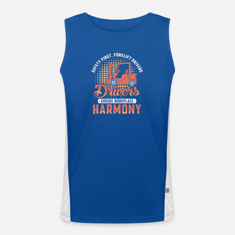 Staplerfahrer Englisch Spruch Stapler Funktionelles Kontrast-Tank Top für Männer 
