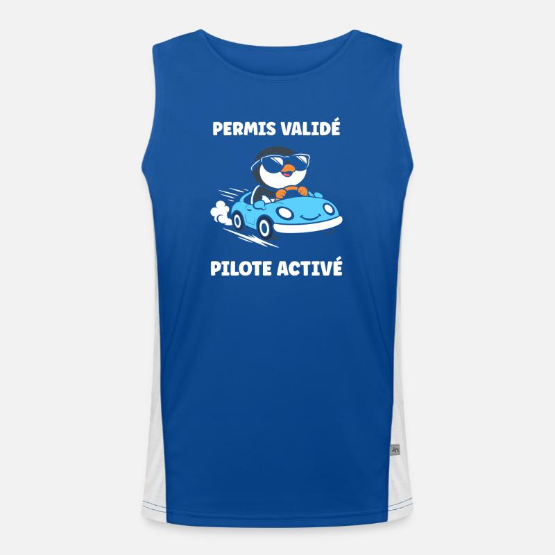Führerschein-Humor Funktionelles Kontrast-Tank Top für Männer 