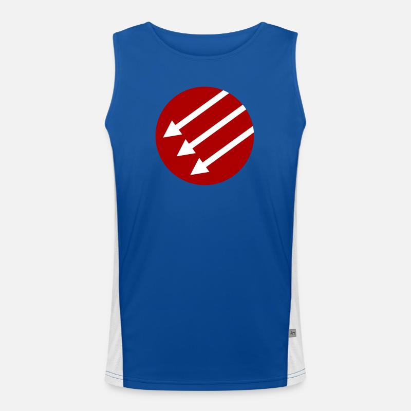 Iron Front / Eiserne Front / Järnfronten - Men's Functional Contrast Tank Top  - royal/white