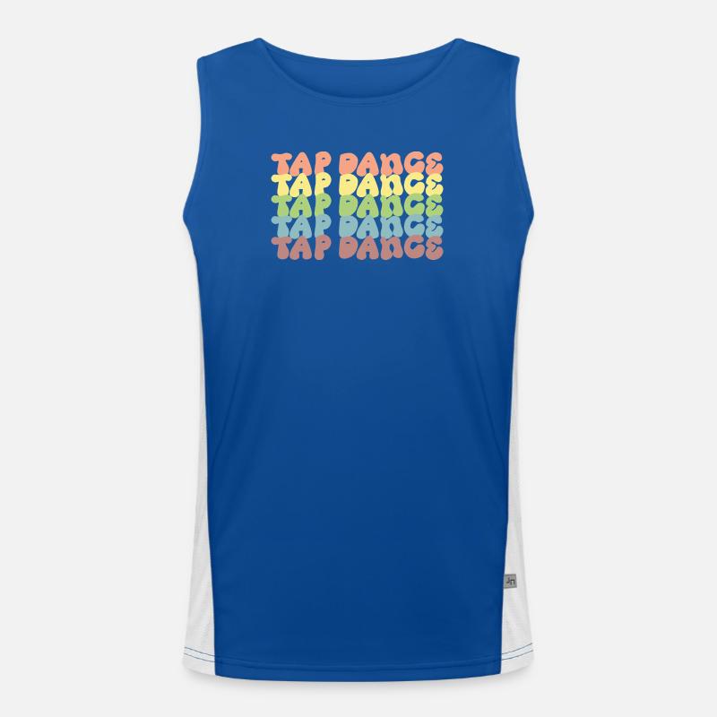 Rainbow Tapdance Pattern Men's Functional Contrast Tank Top 