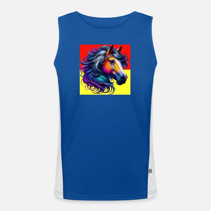 horse Men's Functional Contrast Tank Top 