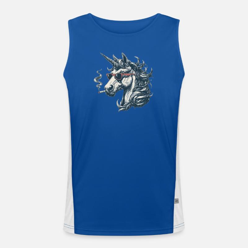 cooles Einhorn Funktionelles Kontrast-Tank Top für Männer 