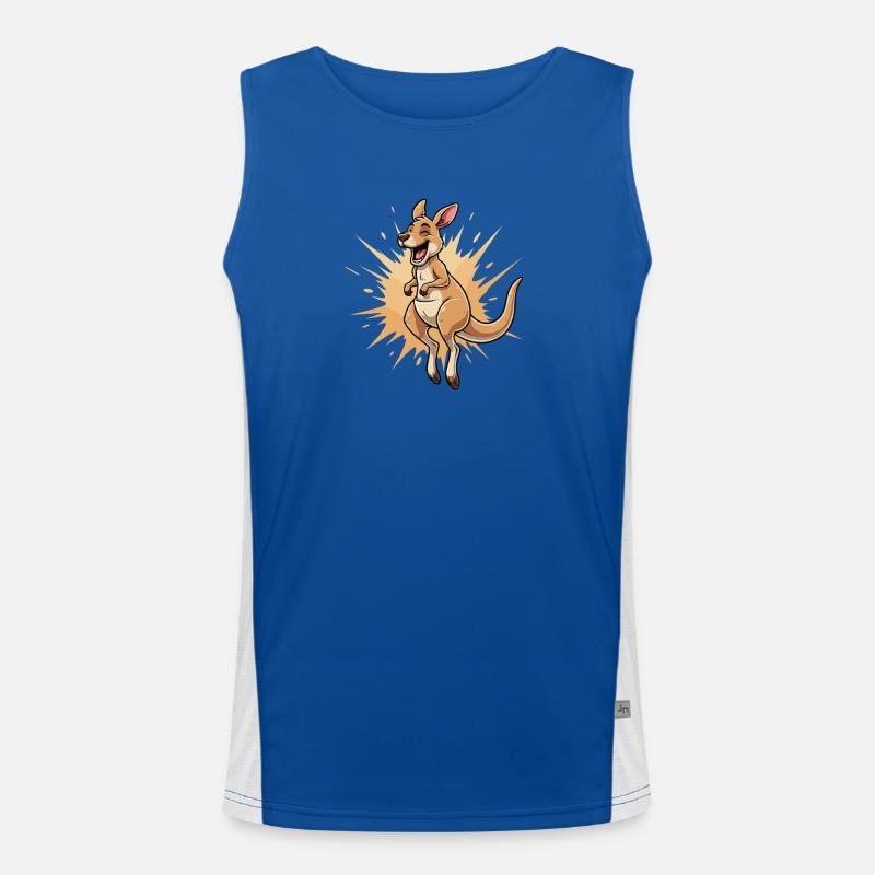 Känguru Lachsprung Funktionelles Kontrast-Tank Top für Männer 