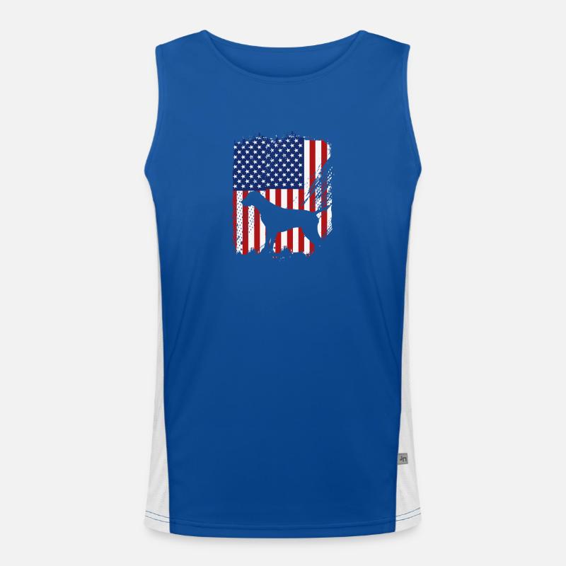 German Shorthair Dog German Pointer Men's Functional Contrast Tank Top 