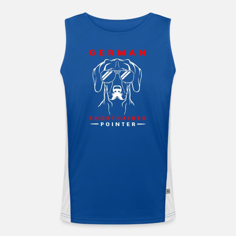 Deutsch Kurzhaar Hund German Pointer Funktionelles Kontrast-Tank Top für Männer 