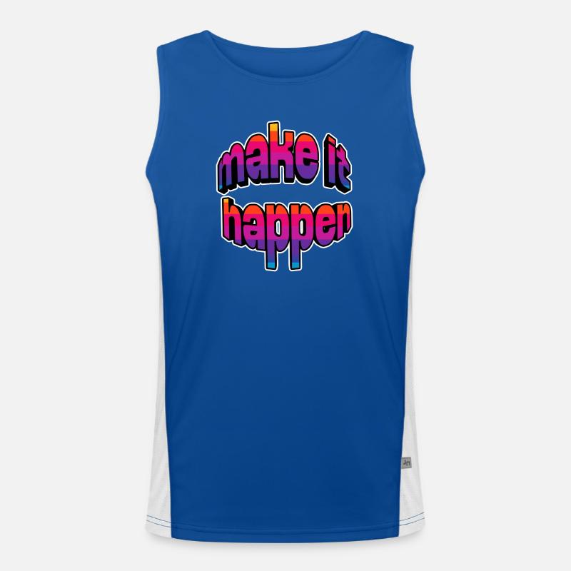 Make It Happen Gradient Funktionelles Kontrast-Tank Top für Männer 