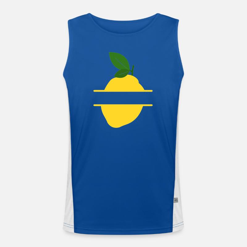 Lemon Split Frame Funktionelles Kontrast-Tank Top für Männer 