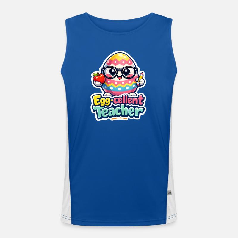 Egg Cellent Teacher Osterei Ostern Funktionelles Kontrast-Tank Top für Männer 