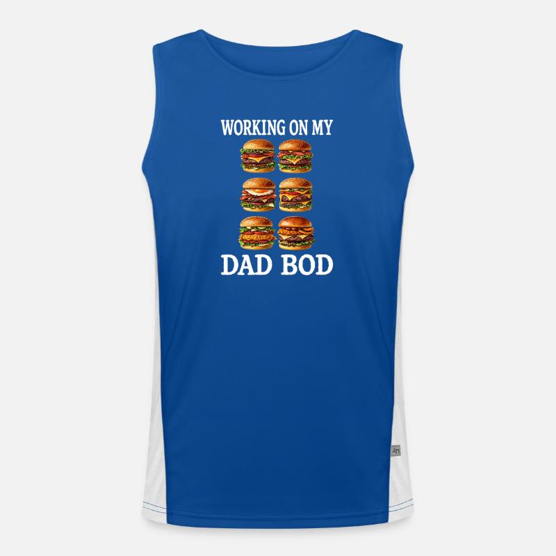 Dad Bod Burger Grid Funktionelles Kontrast-Tank Top für Männer 