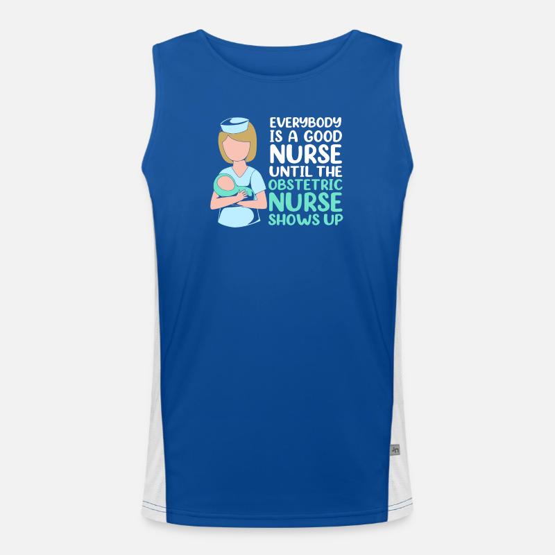 Krankenschwester Schwangerschaft Krankenhaus Funktionelles Kontrast-Tank Top für Männer 