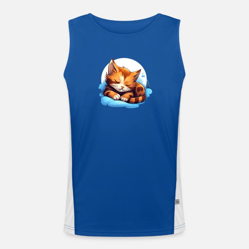Cat Cuddle Dream on Cloud - Cat Men's Functional Contrast Tank Top 