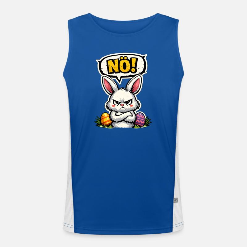 Regal de Pâques de la bande dessinée Bunny de Basse-Autriche Débardeur respirant contrasté Homme 
