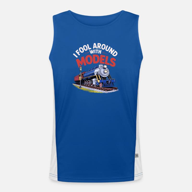 I play around with models Men's Functional Contrast Tank Top 