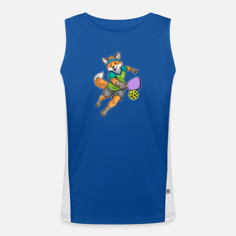 Fuchs Pickleball Funktionelles Kontrast-Tank Top für Männer 