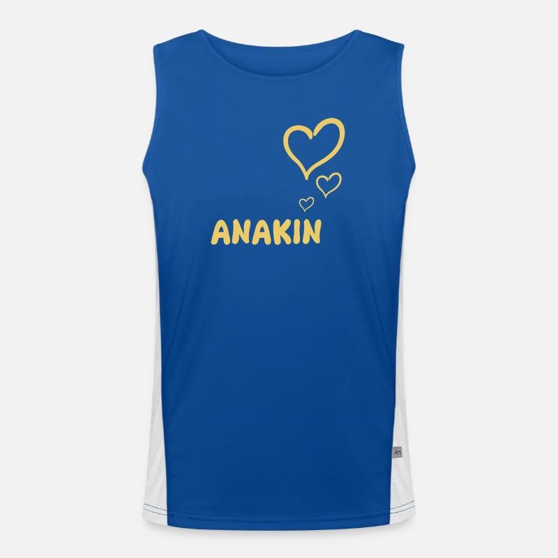 Name Anakin Funktionelles Kontrast-Tank Top für Männer 
