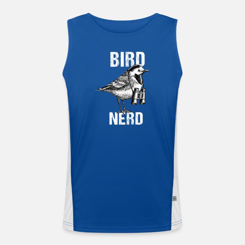 Für nerdige Bird Nerd Lover Vogelbeobachter Funktionelles Kontrast-Tank Top für Männer 
