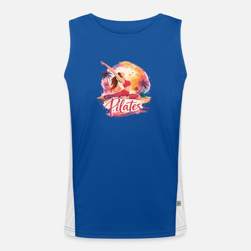 Tropisches Schlafenszeit-Pilates Funktionelles Kontrast-Tank Top für Männer 