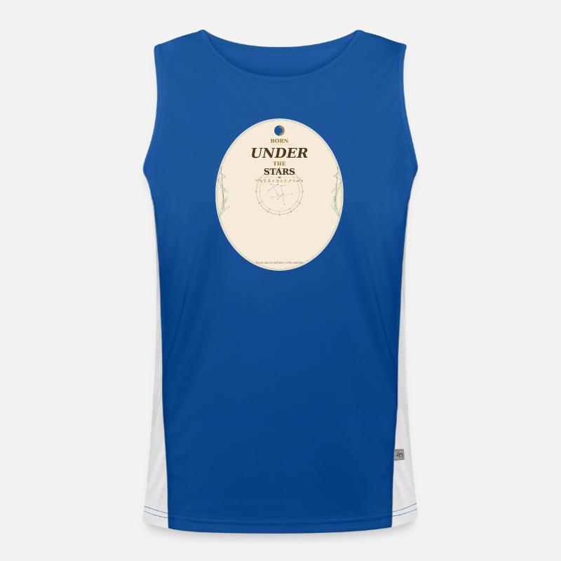 Unter Den Sternen geboren Funktionelles Kontrast-Tank Top für Männer 