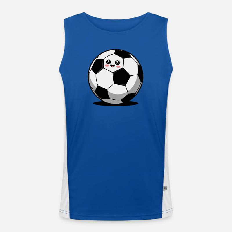 Football comic cute Men's Functional Contrast Tank Top 