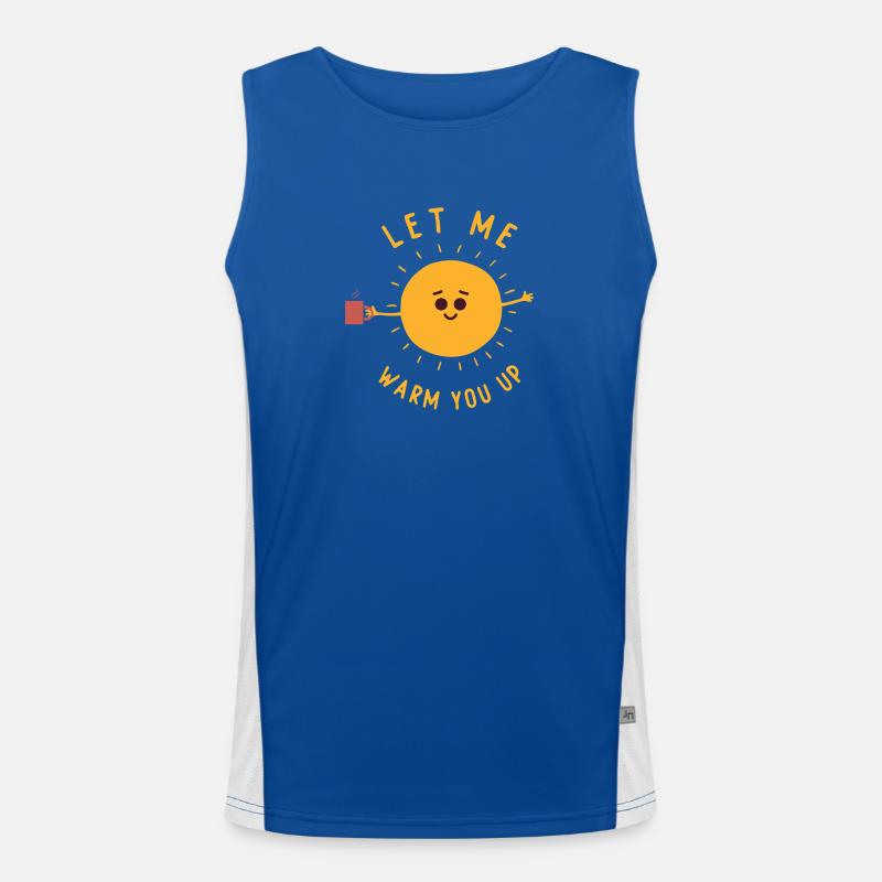 Costume de dessin animé Soleil mignon Soleil Laisse-moi te réchauffer Débardeur respirant contrasté Homme 
