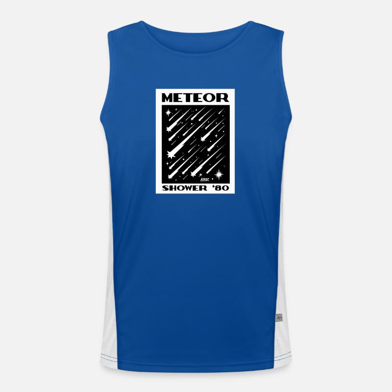 Meteor Shower 80s Retro Print Men's Functional Contrast Tank Top 