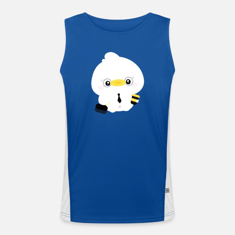 Duck in Tie Office Cutie Men's Functional Contrast Tank Top 