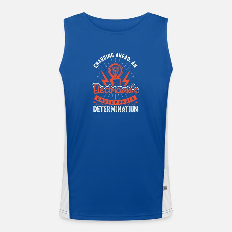 Electrician, Electronics Technician, Electrician Men's Functional Contrast Tank Top 