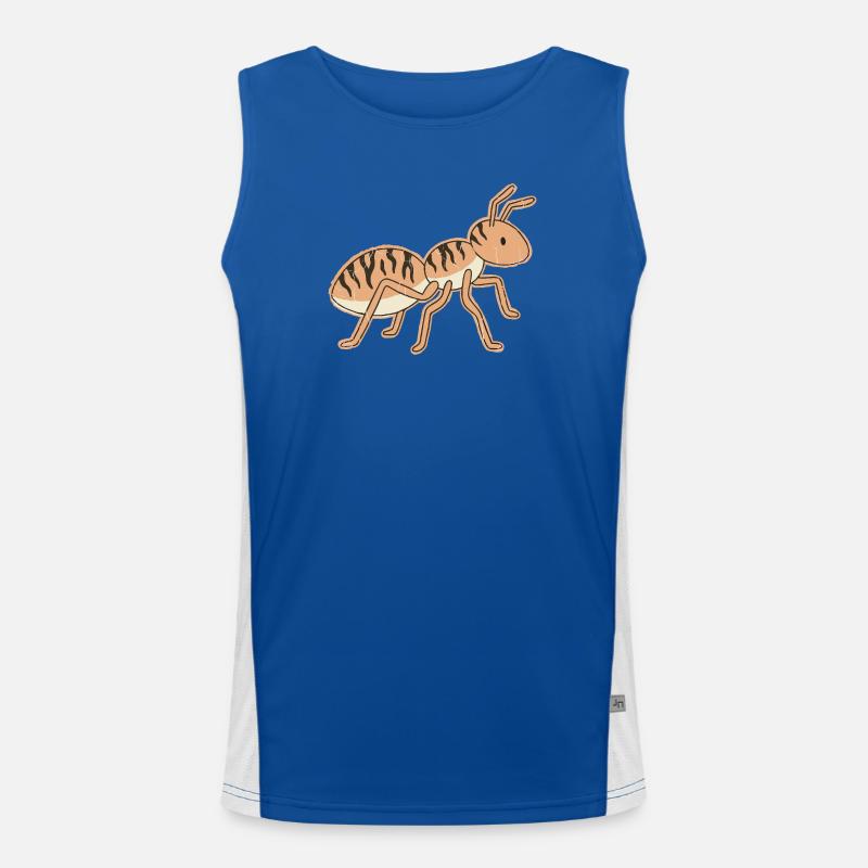Stylized Tiger Ant Tiger Stripes Men's Functional Contrast Tank Top 