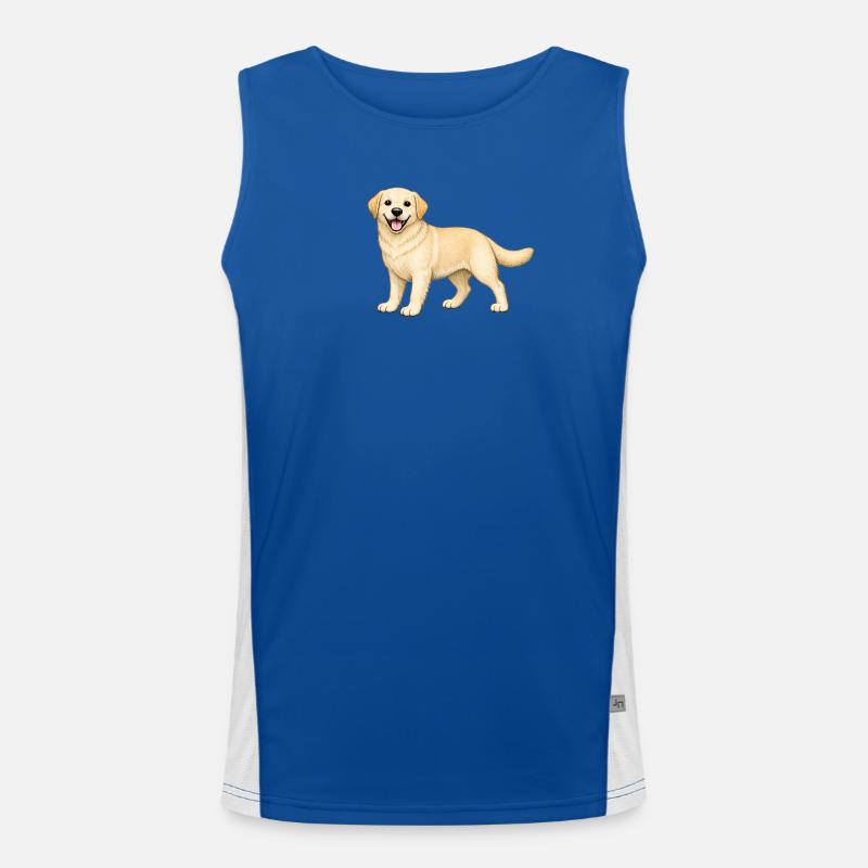 Biscuit Labrador Funktionelles Kontrast-Tank Top für Männer 