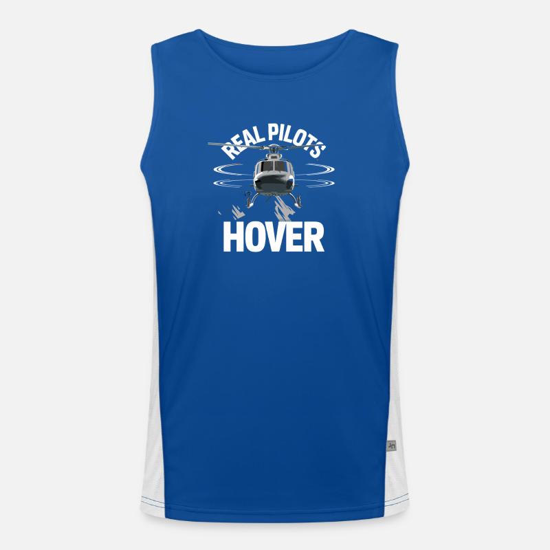  Real Pilots Hover Hubschrauber Helikopter Pilot Funktionelles Kontrast-Tank Top für Männer 