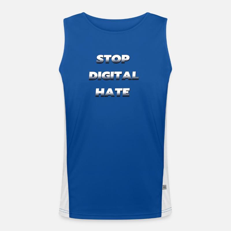 Stop Digital Hate – gegen digitale Gewalt Funktionelles Kontrast-Tank Top für Männer 