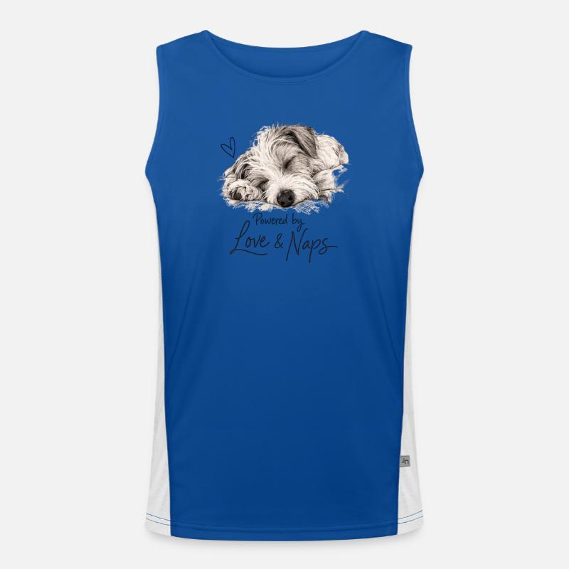 Love & Naps Kromfohrländer - Men's Functional Contrast Tank Top - royal/white